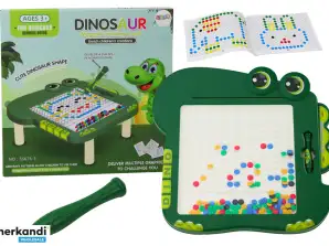 Izglītojošais magnētiskais tāfelis dinozauru spilventiņš finierzāģis puzle zaļās krelles
