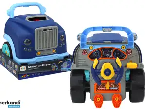 Werkstatt Motor Demontage LKW Bausatz Blau