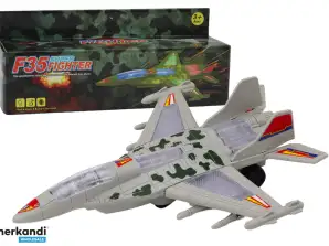 Militärischer F35-Jet mit Bewegung, Licht und Geräuschen - Grau