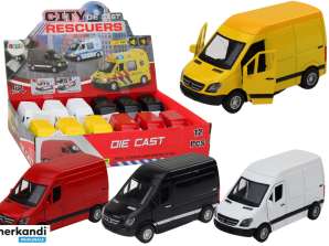 Lieferwagen 1:32 Lichter Geräusche Rot Schwarz Gelb Weiß