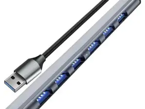HUB USB 1 vhod 3.2 6 vhodov 2.0 Izoxis 24374