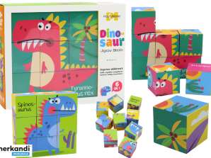 Utdanningspuslespill 6 i 1 Klodser Puslespill 6 Bilder Dinosaurer 9 El.