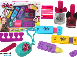 Set zum Färben von Haaren, Malen von Nägeln und Lippenbalsam