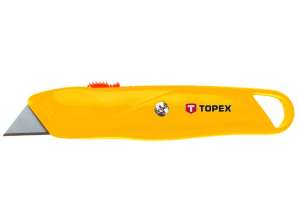 Messer mit trapezförmiger Klinge. metallischer Körper