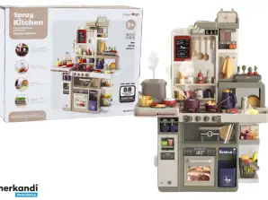 Kids Kitchen Lights Sounds Steam Accessories 88 pcs