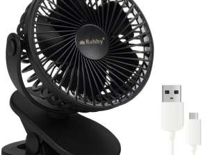 Cordless fan black Ruhhy 25567