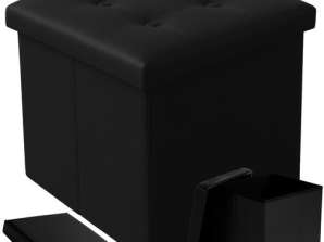 Pouf pliant noir Ruhhy 25779