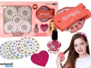 Set für Haarstyling mit Diamanten und Glitzer