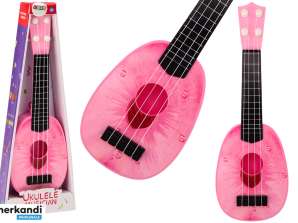 Ukulele lapsille mini kitara 4 kieltä persikkateemalla vaaleanpunainen kitara
