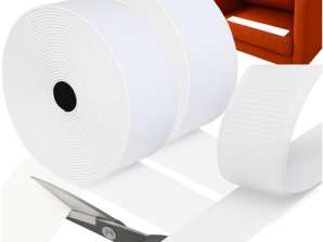 Bande velcro 5mx5cm blanc Ruhhy 25807