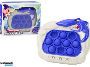 Gioco Sensoriale Console Pop It Squali Luci Suoni Blu