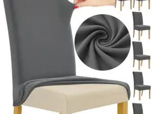 Poťahy na stoličky 6 ks.tmavosivá Ruhhy 25990