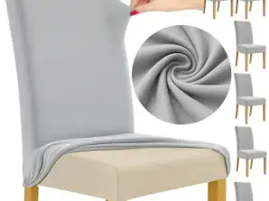 Housses de chaise 6 pcs. gris clair Ruhhy 25991