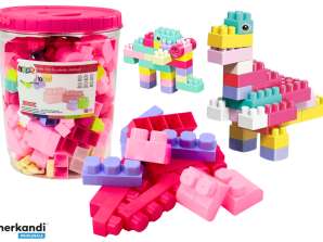 Educational Building Blocks in a Bucket, Large, Colorful, 160 pcs