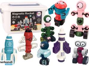 Magnetiske blokker romrakettsett med 56 stk. Magnetisk rakettblanding