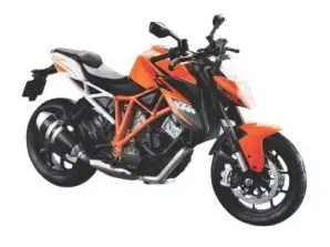 Metallmodell ktm 1290 supersykkel med 1/12 stativ