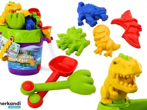 Sand Set with Bucket, Shower, Watering Can and Dinosaur Molds