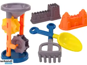 Sandspielset Mühle Schaufel Rechen Förmchen Orange