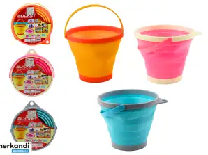 Foldable Silicone Bucket, Universal, 3 Colors