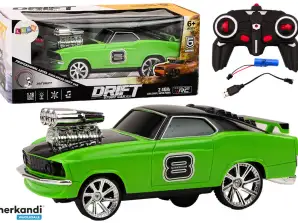 Remote Control Car 1:18 Drift 360 Lights Sounds Green