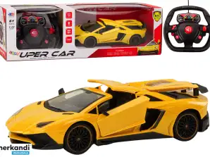Auto Sportiva Radiocomandata RC 1:12 Porte Aperti Giallo