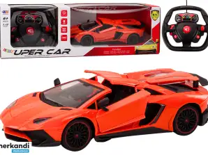 Auto Sportiva Radiocomandata RC 1:12 con Porte Aperte Arancione