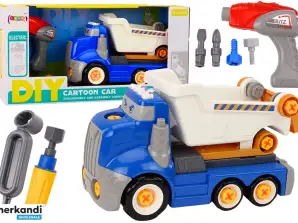 Autocarro con cassone ribaltabile dei cartoni animati per girare il blu fai-da-te