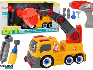 Camion Con Gru Cartoon Smontabile DIY Arancione