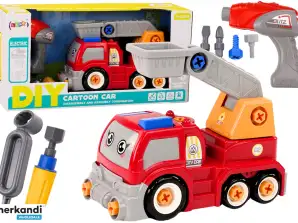 Camion con braccio mobile, da smontare, DIY, rosso