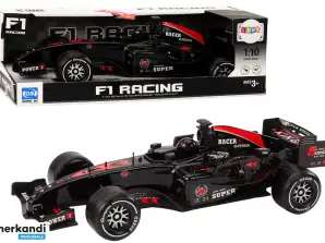 Dirkalni športni avto F1 z pogonom 1/10 črni zvoki