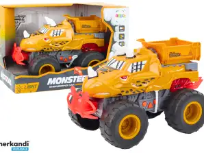 Geländewagen Dinosaurier, Reibungskraft, Kipplaster, orange