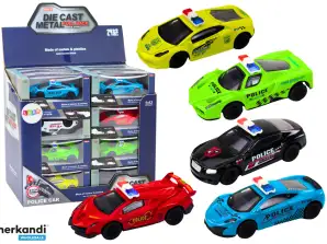 Игрушечная Машинка Полиция 1:43 Металлический Привод Резиновые Колеса