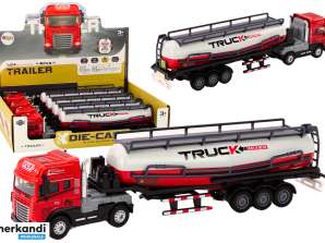 TIR Vrachtwagen met Oplegger Tank 1:24 Rode Vrachtwagen