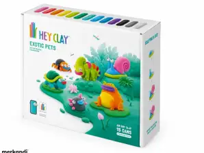 Plastikmasse Hey Clay Exotische Tiere 15 Dosen