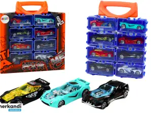 Set von Metall-Autos - 8 Stück in einem Koffer