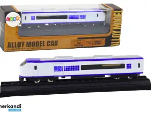 Sammlermodell Zugwagen 1:48 Metallisch Weiß-Blau