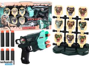 Set Pistole Mit Ziel Schaumstoffpfeile Dinosaurier Grün