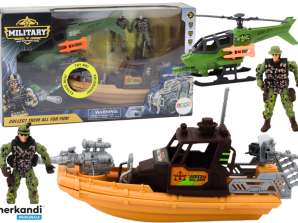 Military set Military Boat Combat Soldiers Accessories Sounds