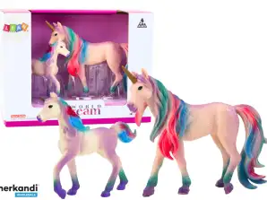 Unicorn Collectible Figurines with Small Purple 2 Pieces