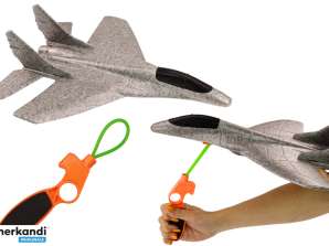 Styrofoam jagerfly med slangebøsse Launcher Grå