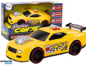 Racing Car with Lights Sounds Openable Engine Yellow