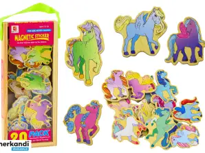 Set Bunter Holzmagneten Einhörner 20 Stück