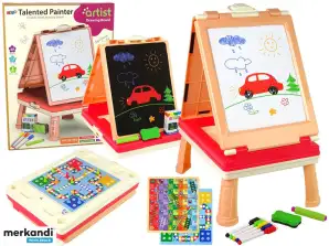 Tavolo Multifunzionale 3 in 1 Doppia Faccia Gioco Ludo
