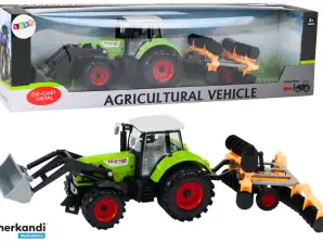 Traktor Landwirtschaftlicher Bagger Mit Pflüge Zylindrisch Grün