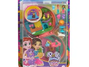 Polly pocket figures compact set. Dog Scooter