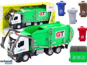 Camion dei Rifiuti Verde Multifunzionale in Metallo con Azionamento a Frizione