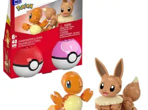 Mega Pokemon Pokeball 2er-Pack Charmander und Evoli