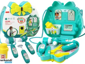 Arztset Doktor in Tasche mit Schnur türkis