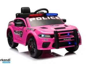 Автомобіль на акумуляторі Dodge Charger Поліцейський Рожевий