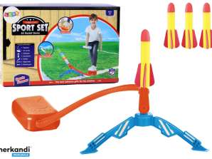Foam Rocket Launcher with Pump 3 Pieces Yellow